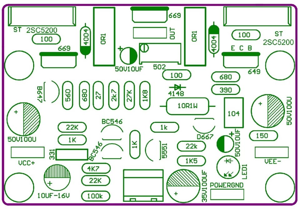 1pair DIY NAP250 MOD Stereo Dual Amplifier Board Class AB AMP 80W ST 2SC5200 - Image 4 of 4