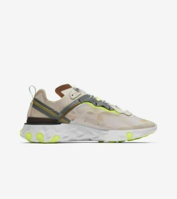 Nike React Element 87 size 14. Light Orewood Brown Sail Neon  display picture 3