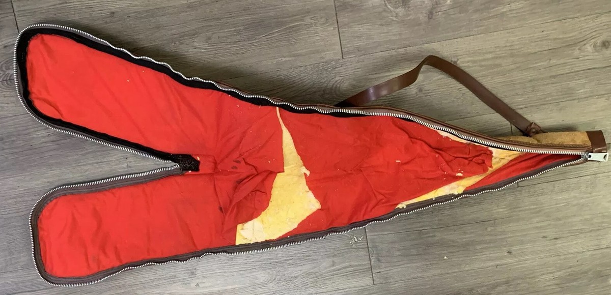 VINTAGE LEATHER RED HEAD BRAND Leather GUN CASE 45 inch | eBay