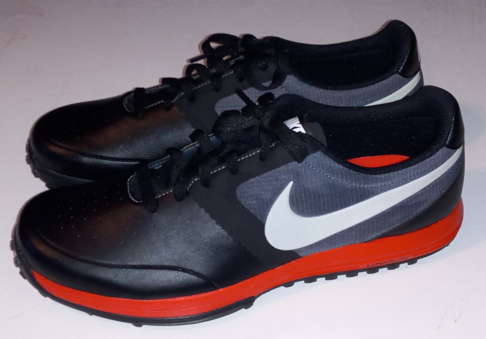 NIKE LUNAR MONT ROYAL Spikeless Golf Shoes 652530-003 Size 12 Mens black