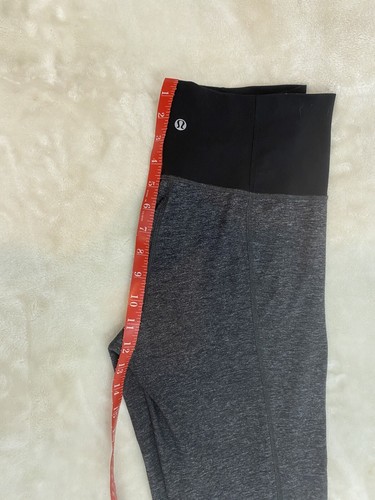 Lululemon Womens 30 X 34 Yoga Pants Straight Leg High Rise Gray Black Stretch - Picture 4 of 8