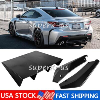 For Lexus RC-F RC200t RC300 RC350 Rear Bumper Diffuser Lip Splitter + Rear Spats