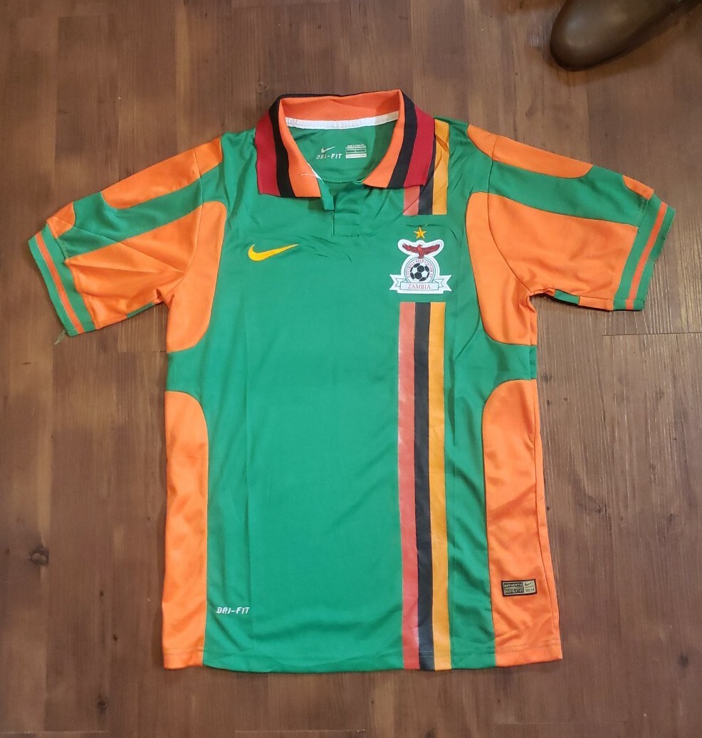 Nike Zambia football team jersey 2014 Chipolopolo Soccer Fits S | eBay