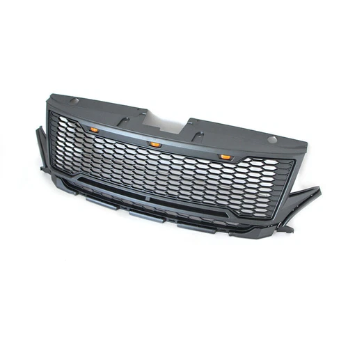 Black Front Grille Fits For 2011 -2014 Edge Upper Grill Bumper With LED Light - Picture 5 of 6