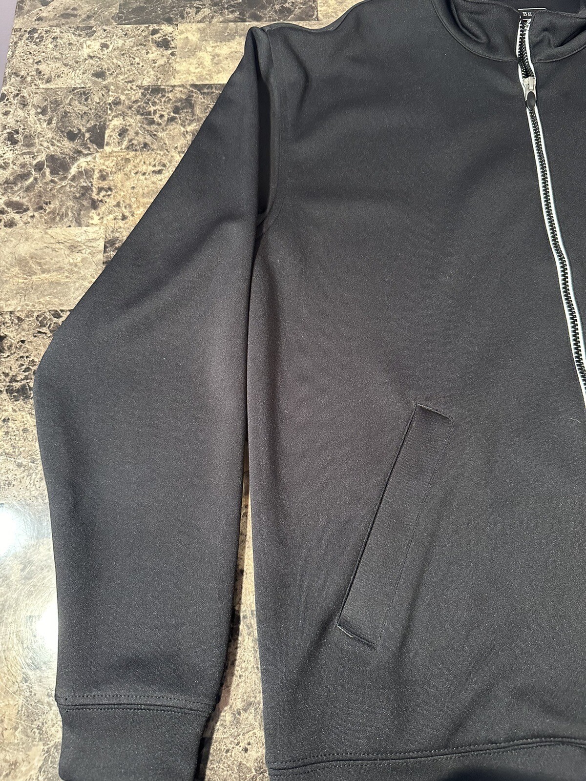 Pebble Beach Performance Black Zip up Jacket Size… - image 8