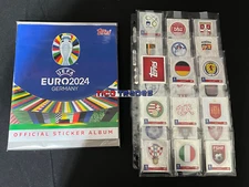 Topps UEFA EURO 2024 Complete Set 686 Stickers + Empty Album NO SPs