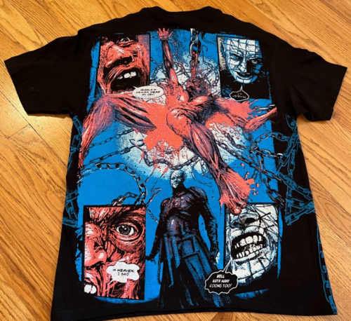 BackStock Co Hellraiser Pinhead AOP Shirt Clive Barker Horror Bootleg Large NEW - Picture 2 of 10