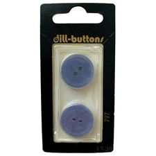 Buttons Blue Round Smoky 2-Hole 2-Pack 3/4" 20MM Vintage Dill No. 797 Germany