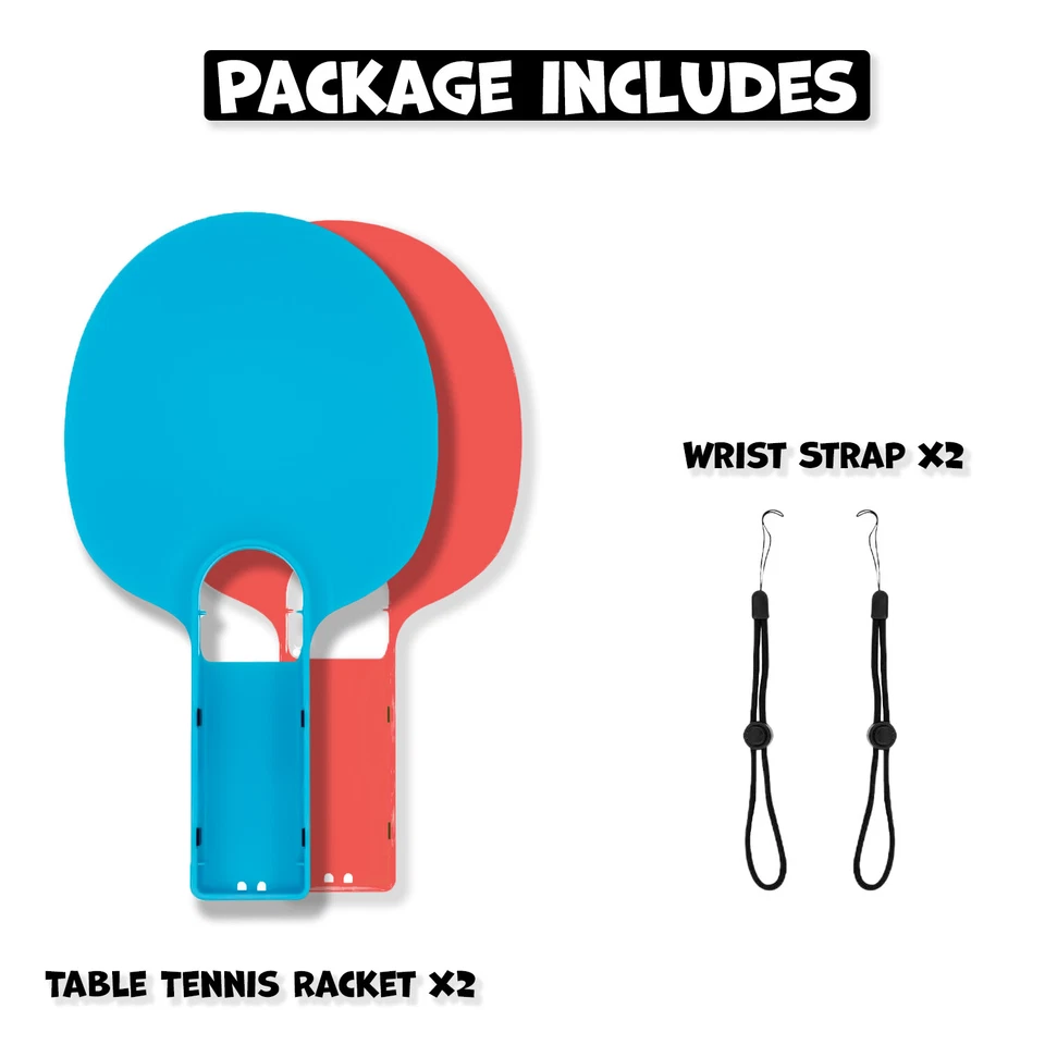 2 Nintendo Switch Joy-Con Table Tennis Racket for Mario Tennis Aces Sports - Image 3 of 4