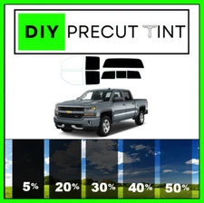 DIY PreCut Premium Ceramic Window Tint Fit 15-19 Chevy Silverado ALL REAR Window