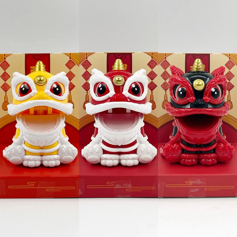 Solar-Powered Nodding Dancing Lion Figurine - Chinese Style Festive Car Ornament - Image 2 of 4