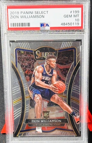 Zion Williamson 2019-20 Panini Select Premier Level Rookie PSA 10! #199 Pelicans