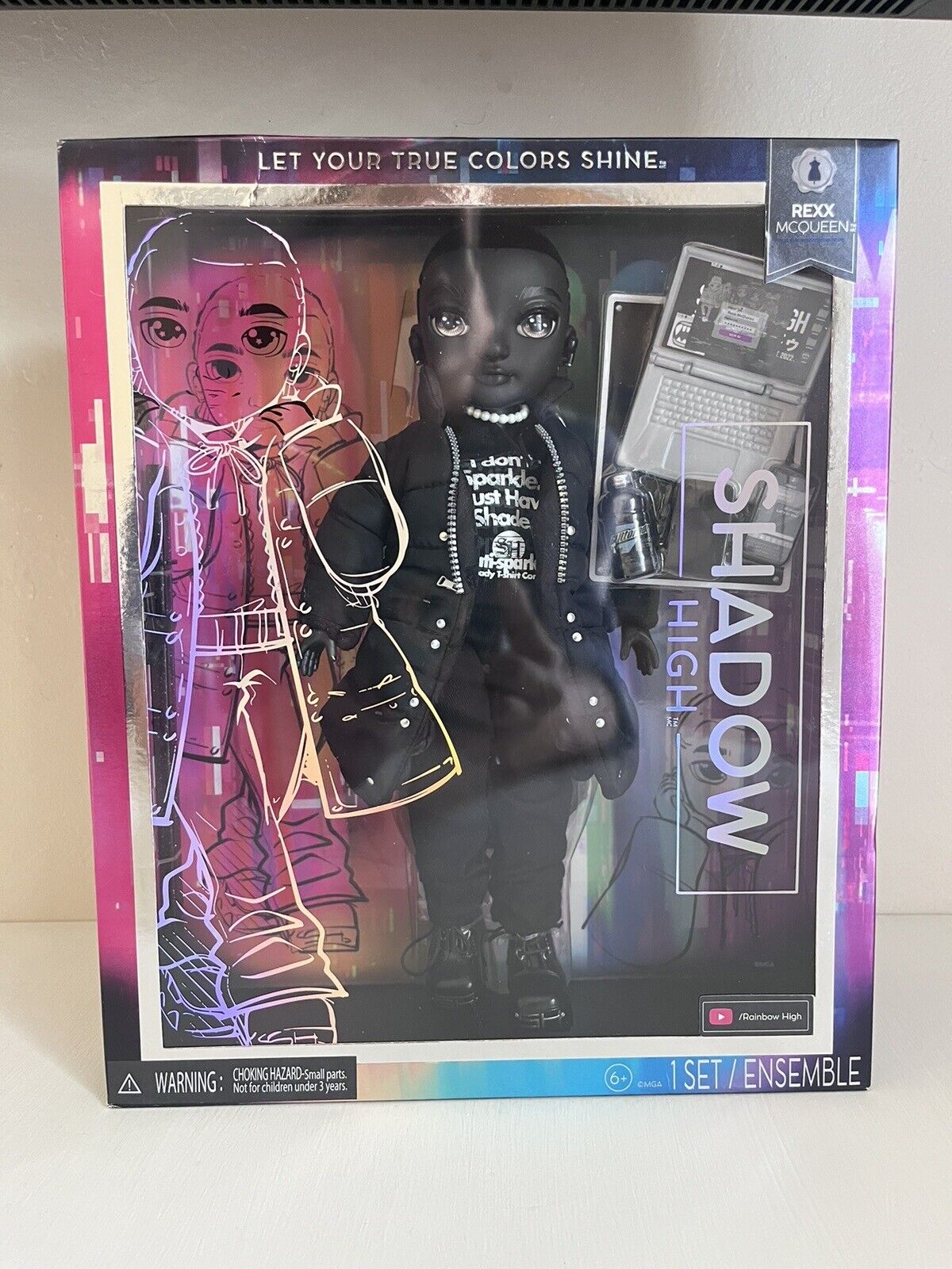 MGA Entertainment Rainbow High Shadow High Rexx Mcqueen Doll -Black (84805671)