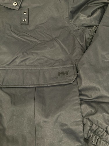 X-LARGE HELLY HANSEN METRO WORK WEAR JACKET INSULATED WATERPROOF DUTY COAT BLACK - Picture 9 of 11