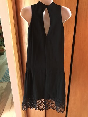 H&M Black Sleeveless Woman's Lace Bodice and Hem Dress NWT's Sz 8 | eBay
