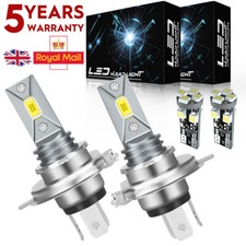 For RENAULT TRAFFIC 2001-ON H4 501 LED Headlight Side Light Bulbs Super White DF