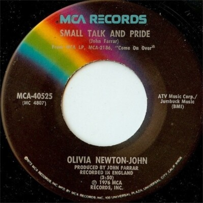 Olivia Newton-John Come On Over Vinyl Single 7inch MCA Records