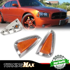 Side Marker Parking Turn Signal Corner Lights For Dodge Charger 2006-2010 Clear