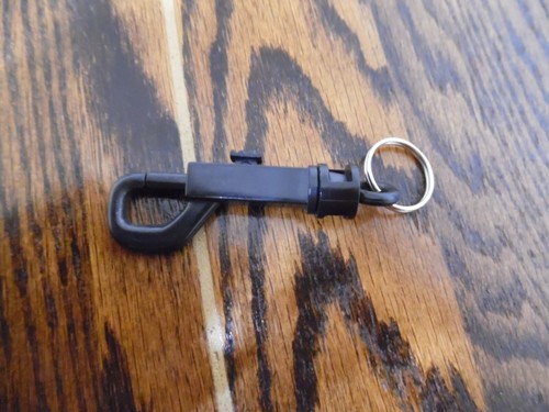 Key Ring Key Chain and Clasp Hook Black Key Chain Ring and Hook  - Picture 1 of 4