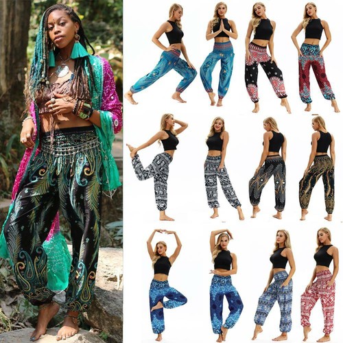 Women Harem Pants Hippie Thai Elephant 