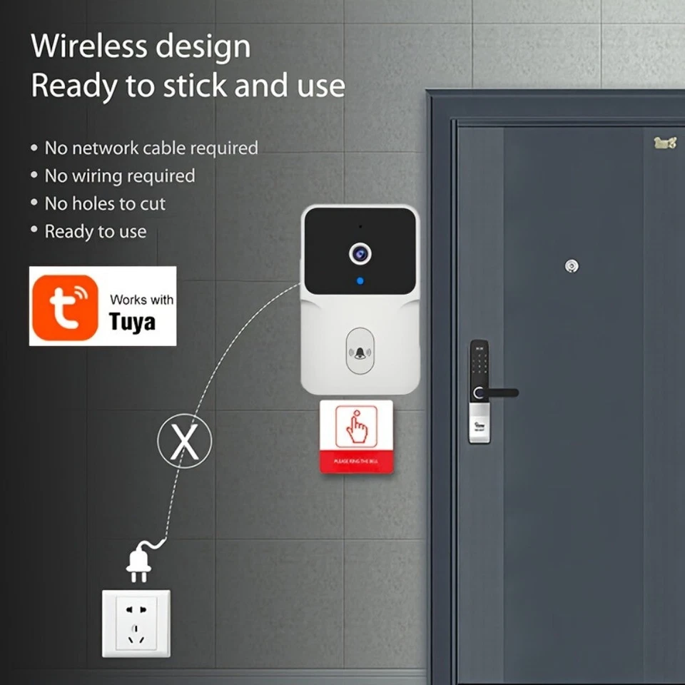 New Wireless Security 2.4G WIFI Smart Doorbell Intercom Video Camera Bell Chime - image 4 of 4