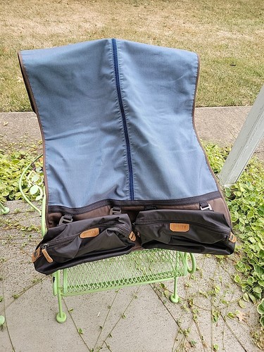 Duluth Trading Co Garment Bag Canvas Leather Trim Excellent Condition 2 Piece - Picture 5 of 11