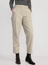 Old Navy Women’s High-Waisted Pulla Utility Pants Stones Throw Size XL