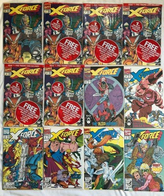 X-FORCE (VOL. 1) - #1, 2, 3, 4, 5, 6, 7 - Twelve (12) Issue Lot - Liefeld Marvel