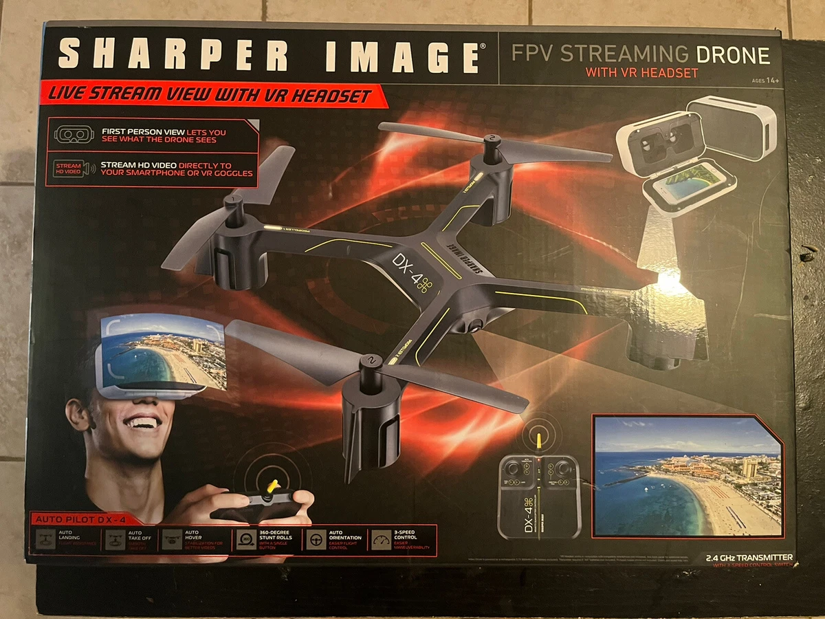 Sharper Image FPV Streaming Drone With VR Headset New In Box