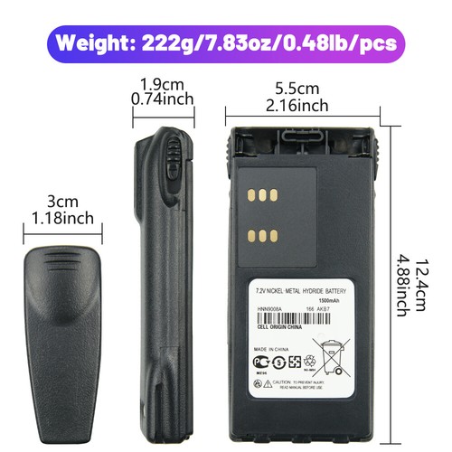 10PC HNN9008A Bateria do radia MOTOROLA HT750 HT1250 PRO5150 GP340 PR860 MTX950 - Zdjęcie 2 z 12