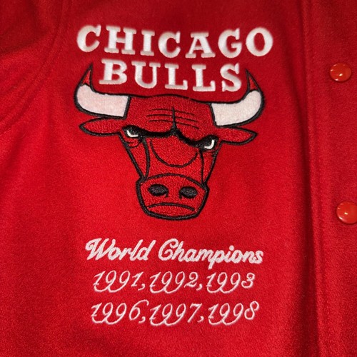 OVO x NBA Chicago Bulls Wool Varsity Jacket World Champions Drake RARE Medium - Picture 5 of 17