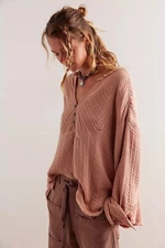 Free People We The Free Easy Sunday Pullover Shirt Tunic Top Oversized M 278147