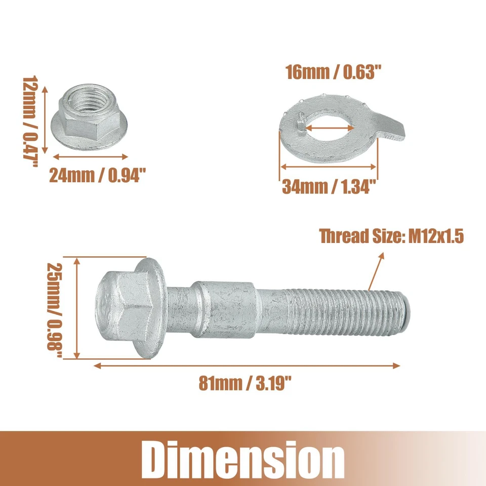 Juego de 2 pernos de ajuste de rueda de inclinación para Dodge Sprinter 3500 para Buick Foto 3 de 4