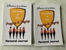 2 Christian Notebooks for Women, Bible Journal Ephesians 6:10-18 Pray