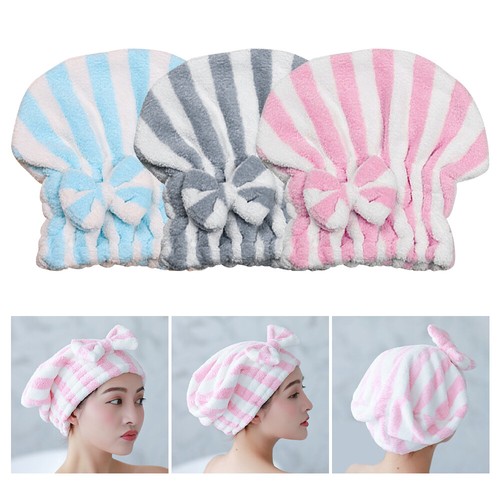 Quick Dry Microfibre Hair Drying Turban Bath Towel Head Wrap Hat Spa Cap Absorb - Picture 69 of 111