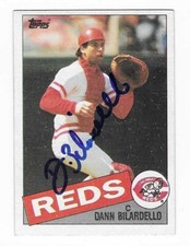 DANN BILARDELLO 1985 TOPPS AUTOGRAPHED SIGNED # 28 CINCINNATI REDS