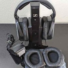 Black Sennheiser HDR 165 Wireless Headphones w/ TR 165 Tested