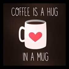 Coffee Is A Hug In A Mug Morning Love Heart Cup  Hot Beverage Caffeine MAGNET
