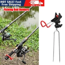 2 Pack Fishing Pole Holders for Ground,360 Degree Fishing Rod Holders