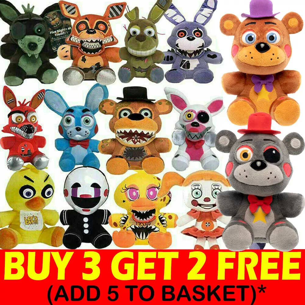 FNAF Five Nights At Freddy's Plush Stuffed Doll Figures Kids 7 Freddy Foxy  UK