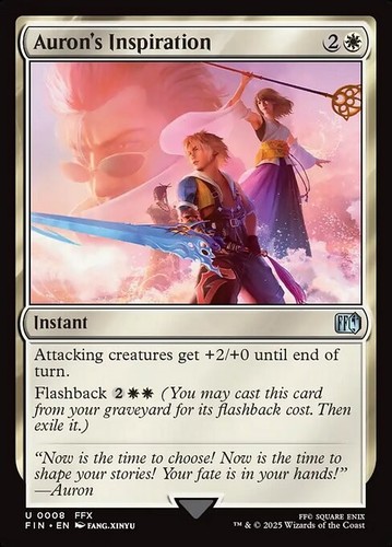 Auron's Inspiration x4 4x Final Fantasy NM MTG