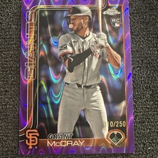 2025 Topps Chrome - Grant McCray #116 Purple Raywave Refractor /250 (RC)