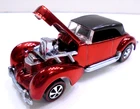 Redline Hotwheel Classic Cord CUSTOM RED SPECTRAFLAME/CLUB CAR 1 Of 1 BUILT