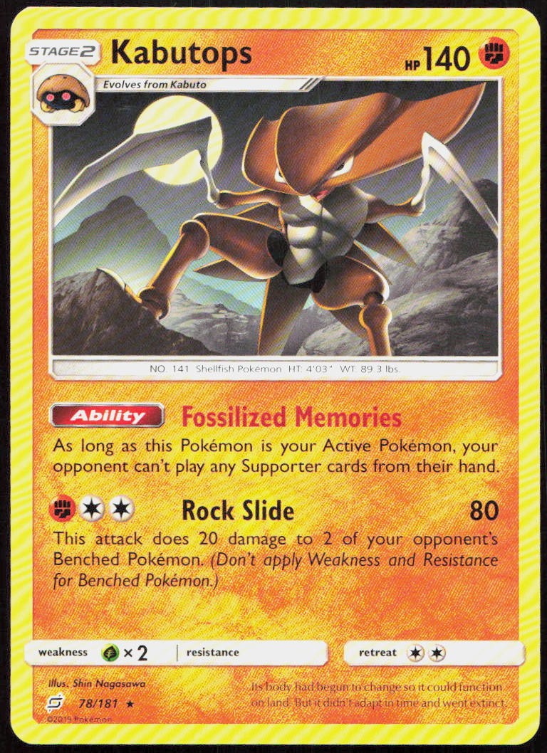 Kabutops Rare SM - Team Up 78/181 LP