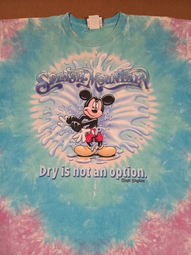 VINTAGE 90s Mickey Mouse Disney World Splash Mountain Tie-Dye Shirt Size XL by Disney, Size XL, $49.99 - Photo 3