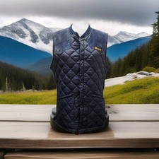 Vintage Mascot Winchester Padded Armless Jacket Gillet Blue Large