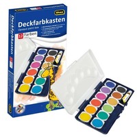 Idena Deckfarbkasten 12 Farben Und 1 Tube Deckweiß - 22061
