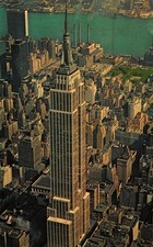 Aerial View Of The Empire State Building, New York City, Vintage Postcard