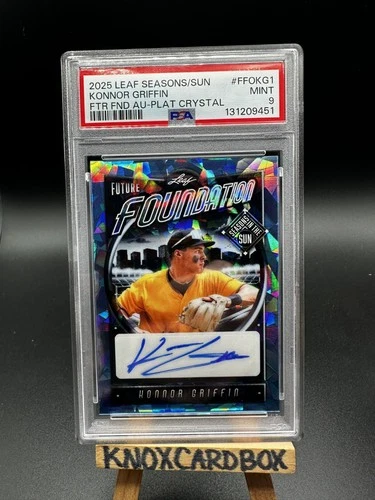 2025 Seasons in the Sun Future Foundation Konnor Griffin Platinum Crystal PSA 9