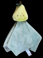 Rene Rofe Baby Pear Lovey Security Blanket Green White Striped Avocado Plush Toy
